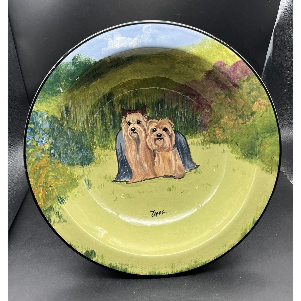 Zeppa Studios Yorkshire Handpainted Custom Ceramic Serving Bowl 12" Diameter